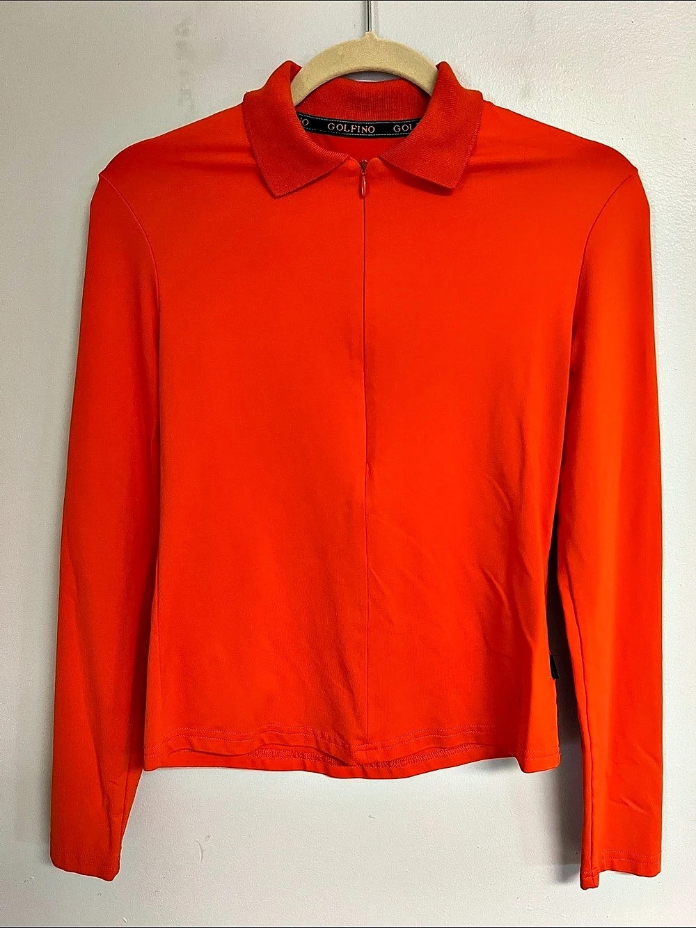 Golfino Orange Long Sleeve Half Size Long Sleeved active Top Like New